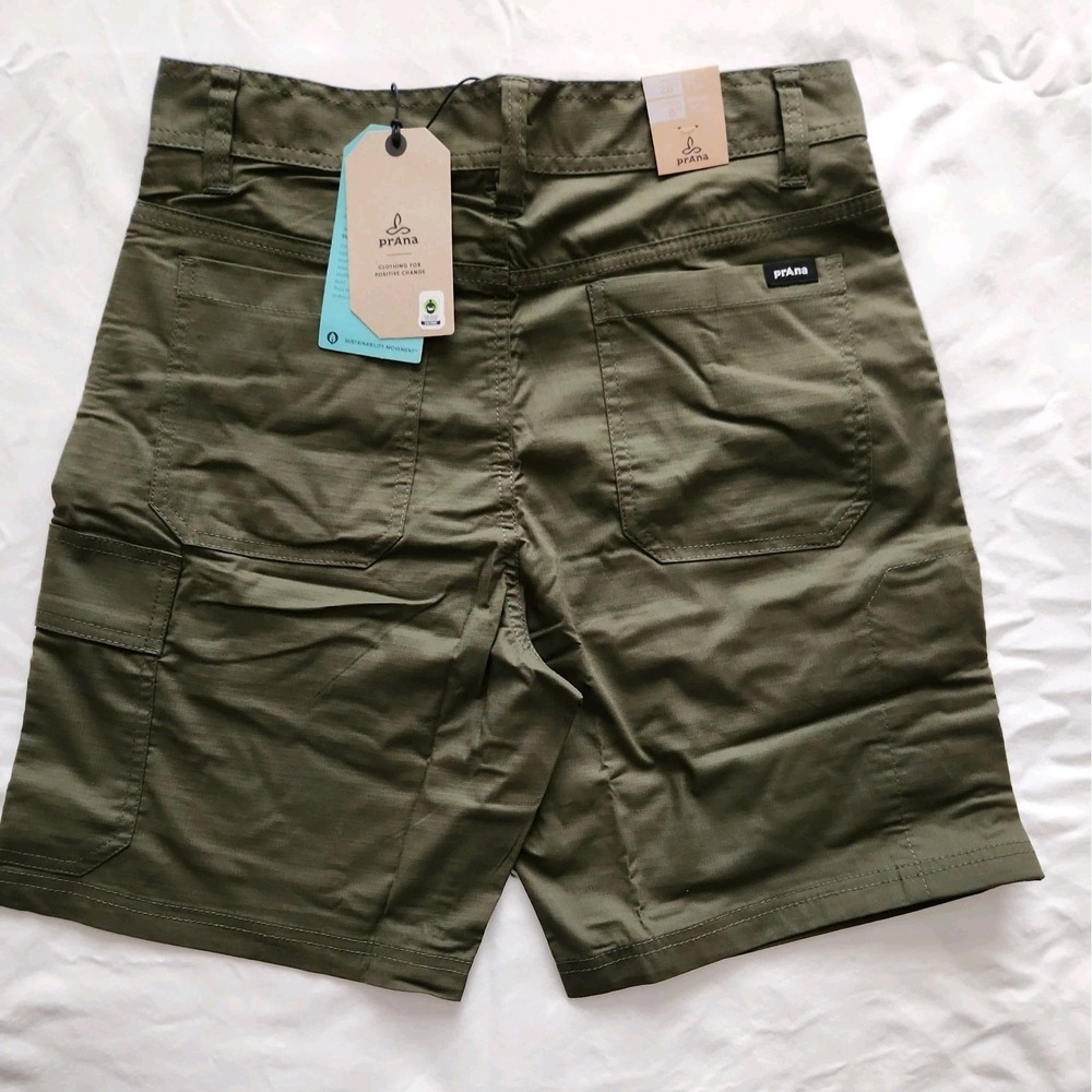 prAna Double Peak Shorts Mens 28 8" Inseam Green NWT - Picture 3 of 3